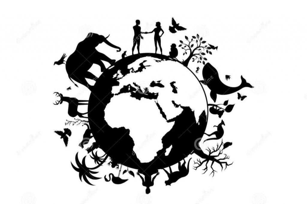 mappamondo animali